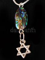 Paua függő ezüst (Ag) láncon, jelzett, lánc: 4,9 g /
Agate pendant with necklace