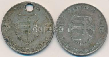 1947. 5Ft Ag "Kossuth" (2x) T:2-,3 Adamo F8.1