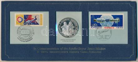 Amerikai Egyesült Államok - Szovjetunió 1975. "Apolló-Szojuz misszió" közös kiadású Ag eml...