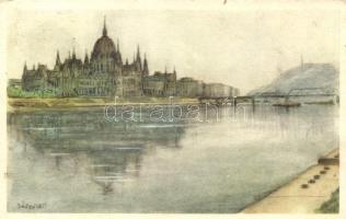 Budapest s: Zádor István - 4 db régi képeslap / 4 old postcards