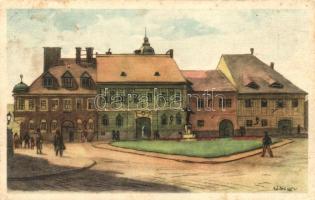 Budapest s: Zádor István - 4 db régi képeslap / 4 old postcards