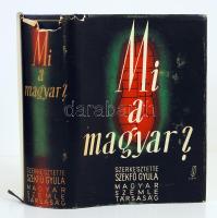 Mi a magyar? Szerk.: Szekfű Gyula. Bp., 1939, Magyar Szemle Társaság. Aranyozott vászonkötésben, kicsit szakadt papír védőborítóval, jó állapotban.