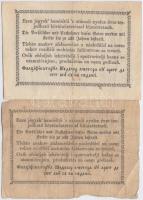 1849. 15Kr + 30Kr "Kossuth bankó" T:III,III-