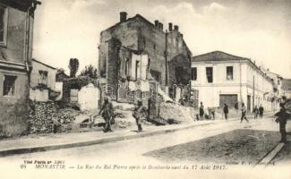 Bitola, Monastir; La Rue du Roi Pierre / WWI street aftrer bombing