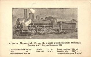 MÁV 325. sor. III. q oszt. gyorstehervonatú mozdonya / Hungarian locomotive (EK)