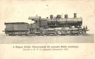 MÁV 401 sorozatú Mallet mozdonya / Hungarian locomotive (pinhole)