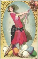 Easter, Italian art postcard, Ballerini & Fratini 31. s: Chiostri (fa)