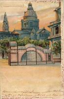 Budapest, Földalatti vasút, hold to light litho (ázott / water damage)