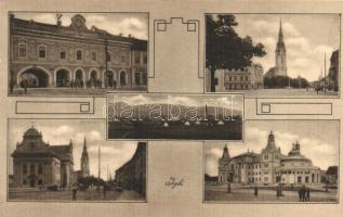 Igló, Takarékpénztár, templom, Ferencz D. kiadása / savings bank, church