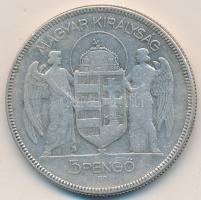 1930. 5P Ag "Horthy jobbra" T:3 Adamo P8