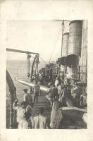 4 db RÉGI motívumlap; K.u.K. hadihajó fotó; SMS Balaton és Helgoland / 4 old motive cards; nay warsh...