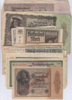 Németország/Weimari Köztársaság/Német 3. Birodalom 1922-1942. 20db vegyes bankjegy T:vegyes Germany/Weimar Republic/German Third Reich 1922-1942. 20pcs of mixed banknotes C:mixed