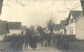 1916 Eger, utca, katonák (EK)
