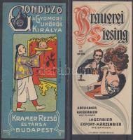 2 db számolócédula (Brauerei Liesing Wien, Gondűző a Gyomorlikőrök királya)