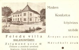 Balatonfüred, Feledy villa reklám