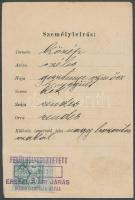 1838 Érsekújvár járási (Tardoskedd) igazolólevél napszámos részére / ID