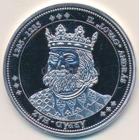 DN "Magyarország Keresztény Királyai / II. "Lovag" András" Ag emlékérem (20,2g/0.333/38,36mm) T:PP