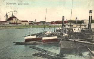 Komárom, Duna, gőzhajók / Danube River, steamships (EK)