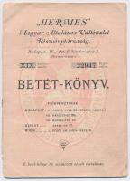 Budapest 1929. "Hermes Magyar Általános Váltóüzlet Részvénytársaság" "XIX." könyvszámú, "22947." folyószámú betétkönyve