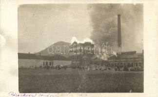 1917 Rózsahegy, Ruzomberok; fonógyár égése / burning spinning mill photo