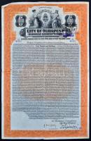 1927. "City of Budapest" kamatozó kötvény 1000$-ról, szelvényekkel, Sipőcz Jenő főpolgármester saját kezű aláírásával T:III