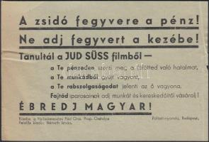 cca 1940 Ébredj magyar! A Nyilaskeresztes Párt röplapja, 11x8 cm