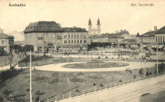 Szabadka, Szent István tér / square 'vissza' So. Stpl