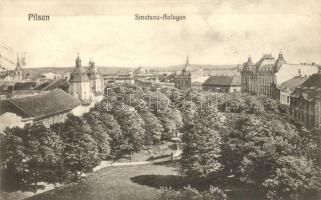 Plzen, Pilsen; Smetana-Anlagen / park (EK)