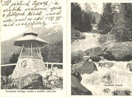 Tátra, Tarpataki Szilágyi emlék és vízesés, Szalóki csúcs / monument, waterfall, mountain peak folding card (EB)