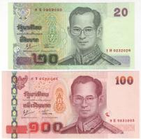 Thaiföld 2 klf 10B + 20B modern bankjegy T:I