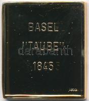 DN "Világ bélyegcsodái / Svájc 1845. 2,5R" aranyozott Cu emlékérem tanúsítvánnyal (21,4x24...