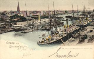 Bremerhaven, port, steamships