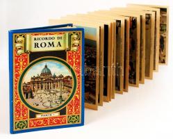 cca 1900 Róma 3 db képeslap füzet 60 lappal + Róma képes füzet + Róma térkép az 1920-as évekből. / R...