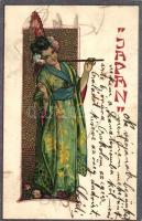 Japanese geisha litho (r)