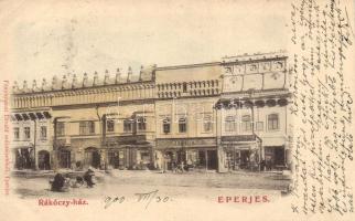 Eperjes, Rákóczi ház, Werther J. üzlete; Divald / Rákoczi house, shop (b)