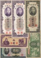 Kína főleg 1930-40-es évek 28 db bankjegy, néhány duplával T:1,2,3+