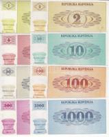 Szlovénia 1990. 1,2,5,10,50,100,500,1000T Minta (VZOREC) T:I