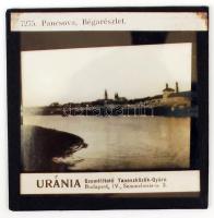 cca 1890 Pancsova Béga részlet üveg dia pozitív / Pancevo rail car Glass photo 85x85 mm