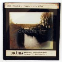 cca 1890 Zombor? Ferenc Csatorna üveg dia pozitív / Zombor Glass photo 85x85 mm
