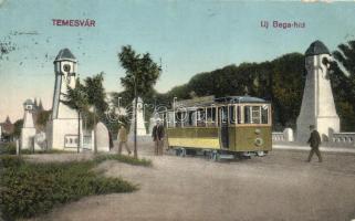 Temesvár, Új Bega híd, villamos / bridge, tram