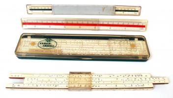 4 db, közte Faber Castell és Rotring logarléc