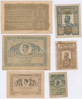 Románia 1917-1945. 10b-100L (6xklf) T:vegyes Romania 1917-1945. 10 Bani - 100 Lei (6xdiff) C:mixed