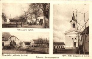 Dunaszentpál, Katolikus plébánia, utcarészlet; Szilágyi Arthur műintézetéből