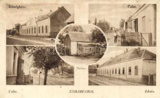 Komárváros, Üzletek, iskola, községháza, malom
