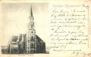 1899 Kolozsvár, Szent Mihály templom; Dunky fivérek kiadása (EK)