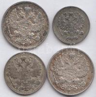Oroszország 1913-1915. 10k Ag + 15k Ag + 20k Ag (2x) T:2
Russia 1923-1915. 10 Kopeks Ag + 15 Kopeks ...