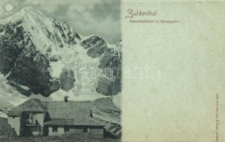 Suldenthal, Schaubachhütte, Königspitze / rest house, mountain peak