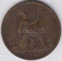 Nagy-Britannia 1862. 1p Br "Viktória" T:3 Great Britain 1862. 1 Penny Br "Victoria" C:F