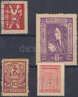 3 klf lengyel segélybélyeg + Generalgouvernement okmánybélyeg