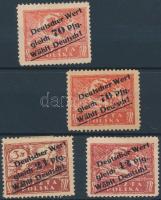 4 db lengyel bélyeg német választási propaganda felülnyomással